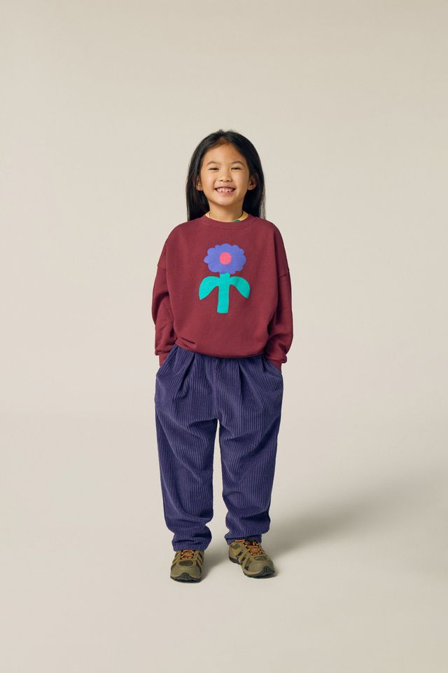 big blue daisy sweatshirt - kids