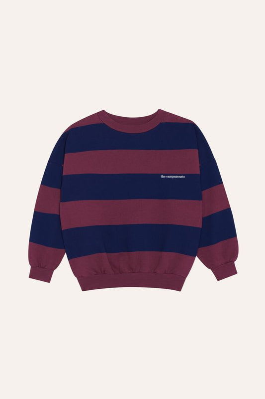 blue/burgundy stripes sweatshirt - kids