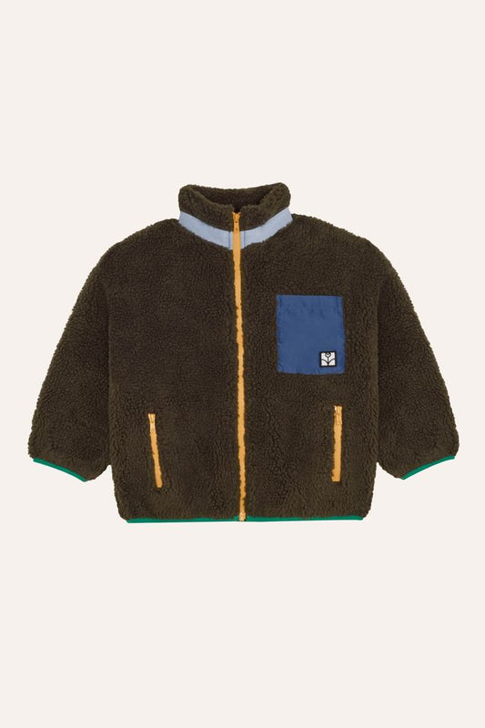 green teddy jacket - kids