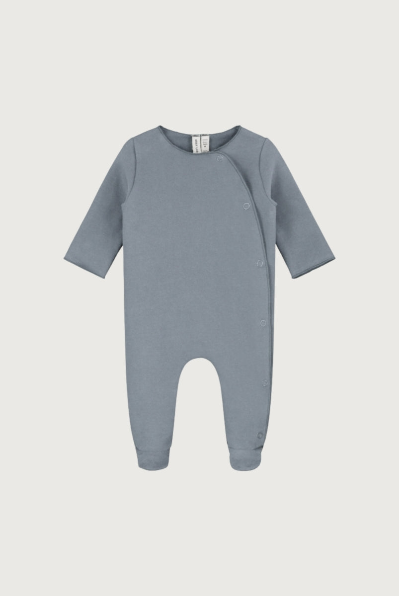 newborn suit with snaps - stone grey