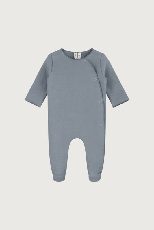 newborn suit with snaps - stone grey