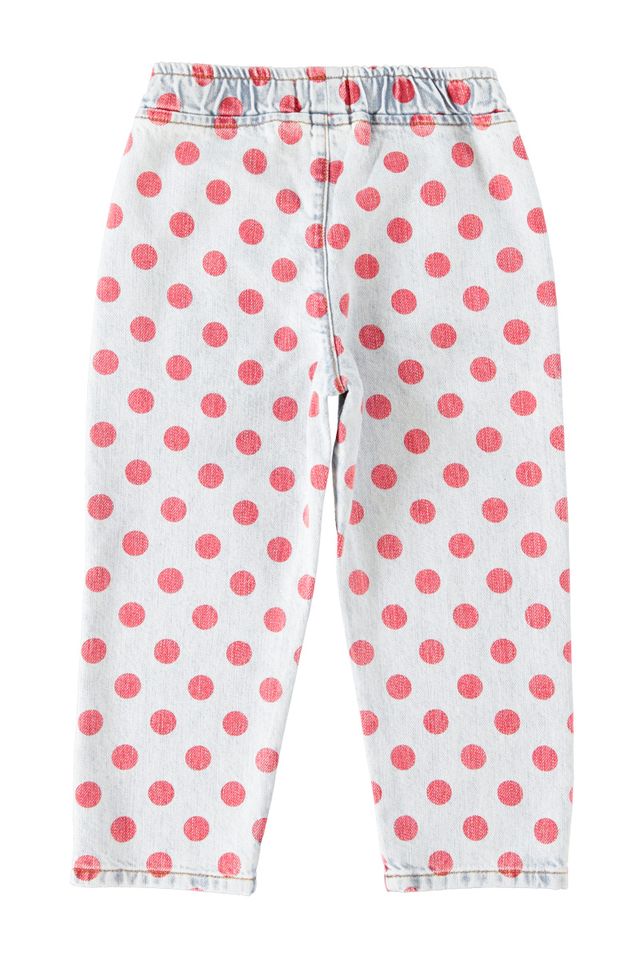 denim trousers - red dots - kids