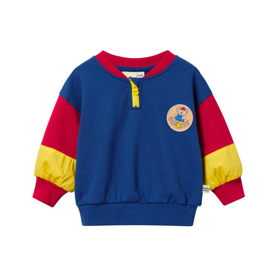 buddy badge zip sweatshirt