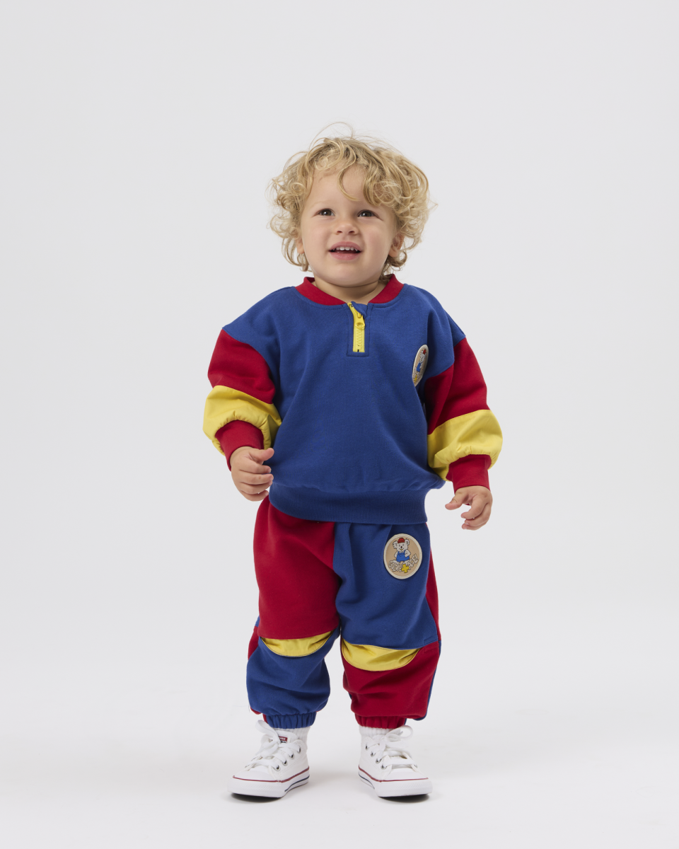 buddy badge zip sweatshirt