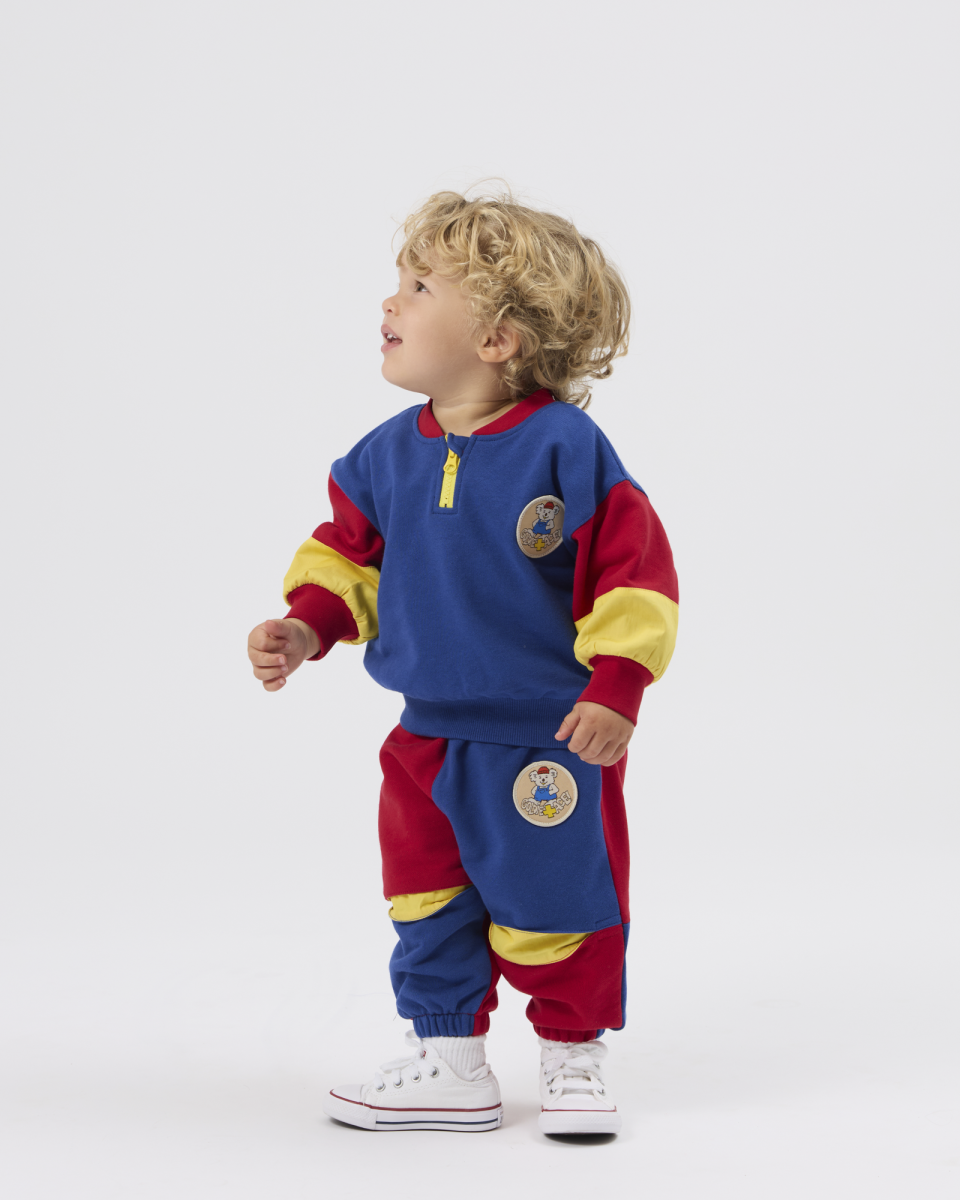 buddy badge zip sweatshirt