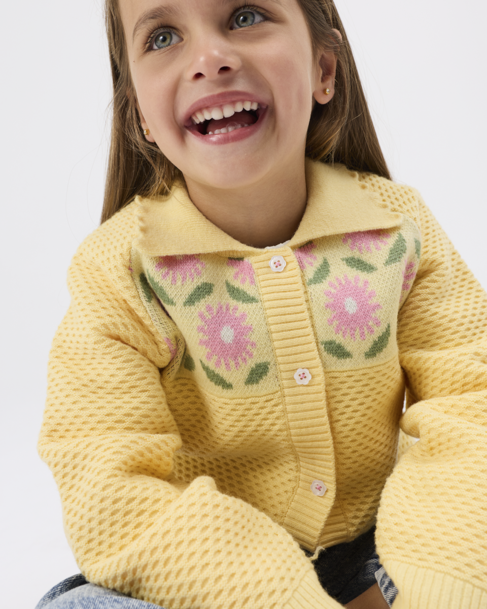 dahlia knit collar cardigan