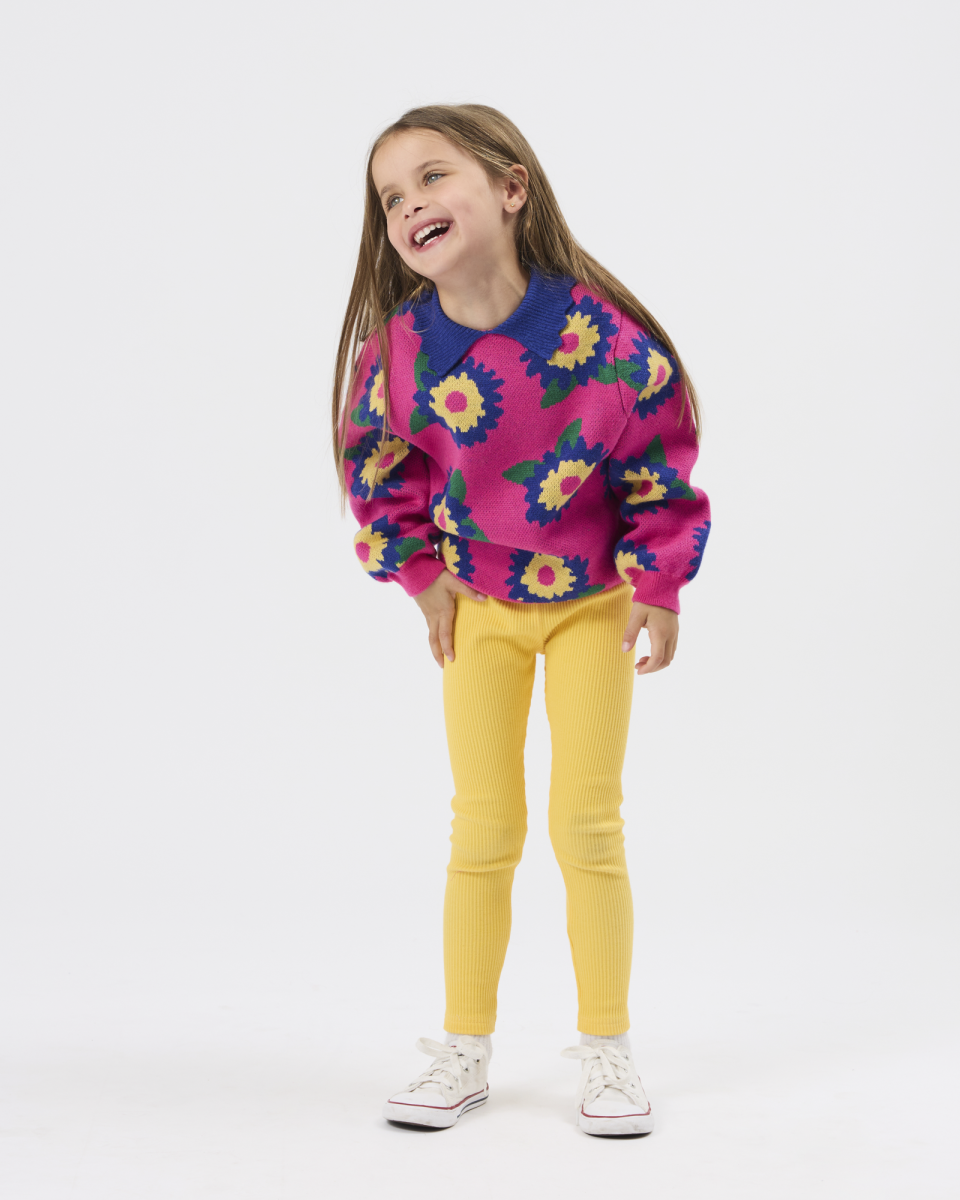 daisy knit collar sweater