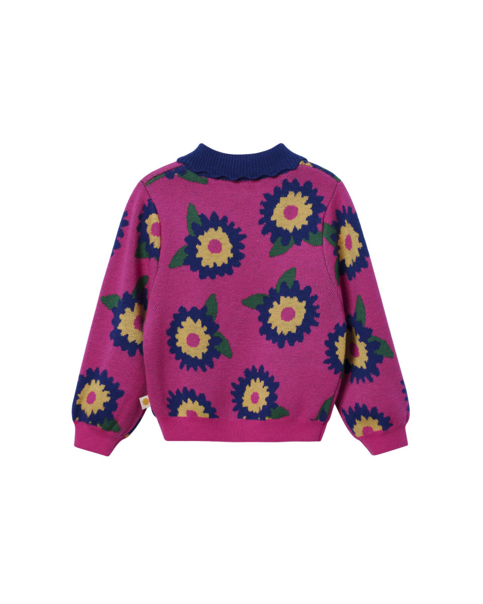 daisy knit collar sweater