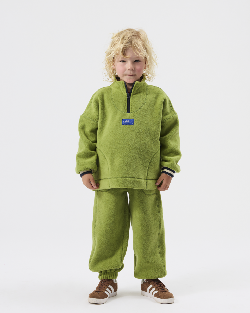 quarter zip green polar fleece