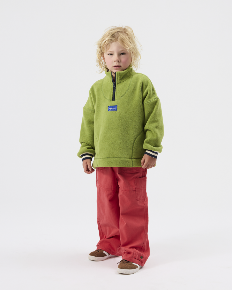 quarter zip green polar fleece