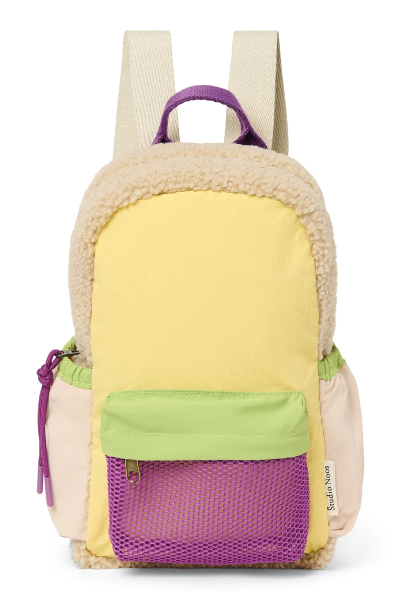 mini rugzak - patchwork - butter yellow