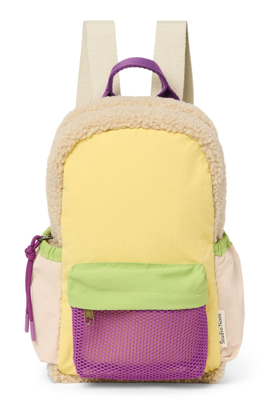 mini rugzak - patchwork - butter yellow