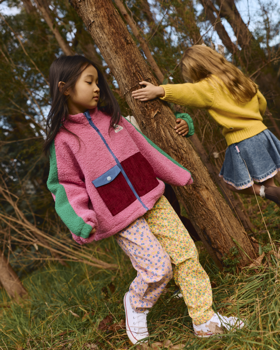 retro pink teddy jacket
