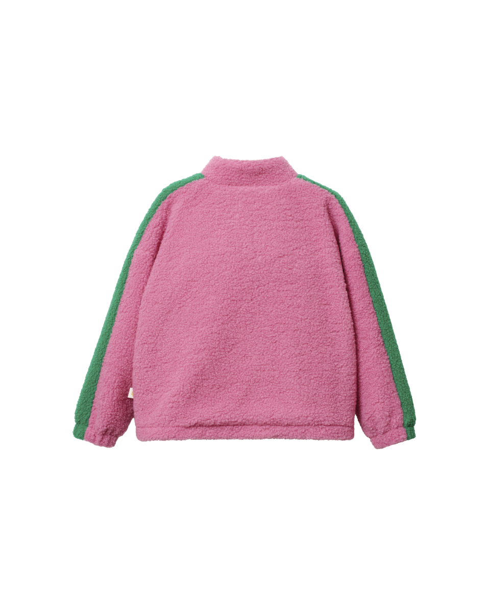 retro pink teddy jacket
