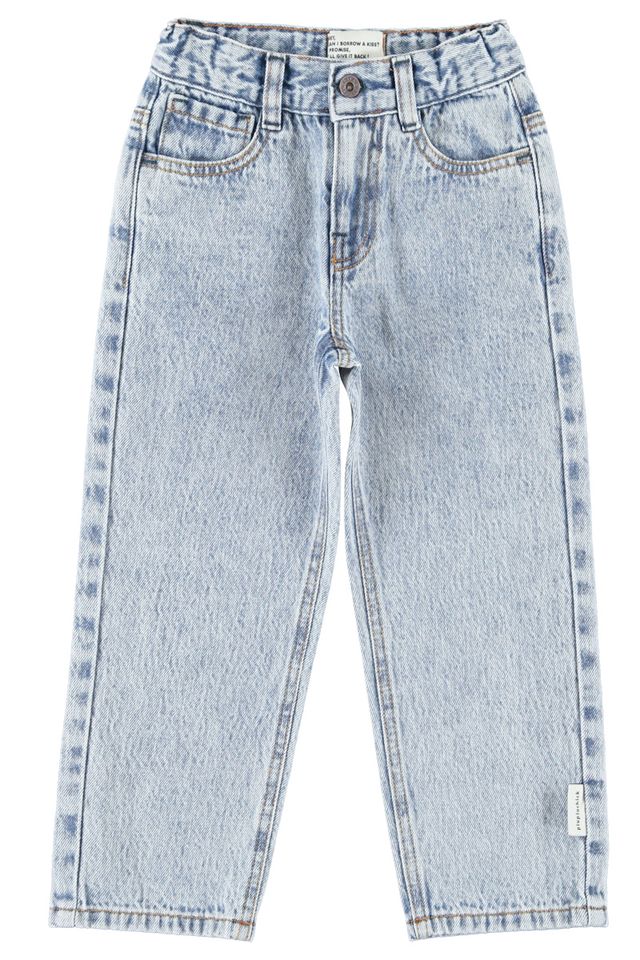 unisex trousers - fadded light blue denim