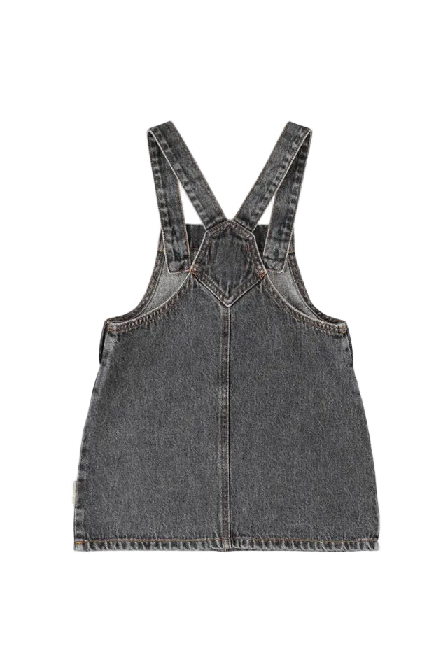 denim dress - apple print