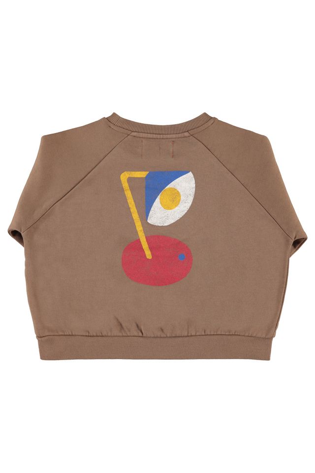 sweatshirt - brown captain print