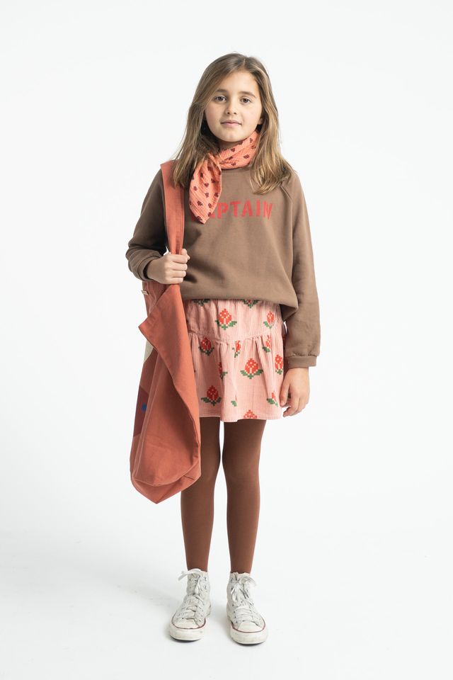sweatshirt - brown captain print