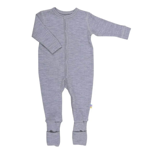nightsuit 2 in 1 basic - grey melange - 100% wol