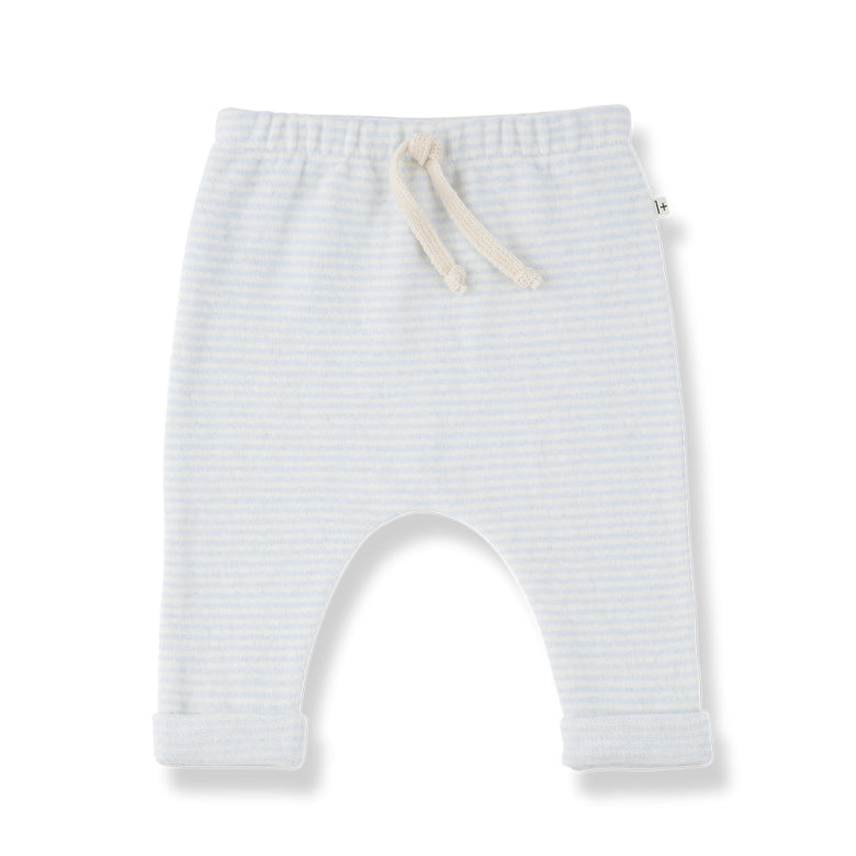 antony soft striped fleece pants - ciel