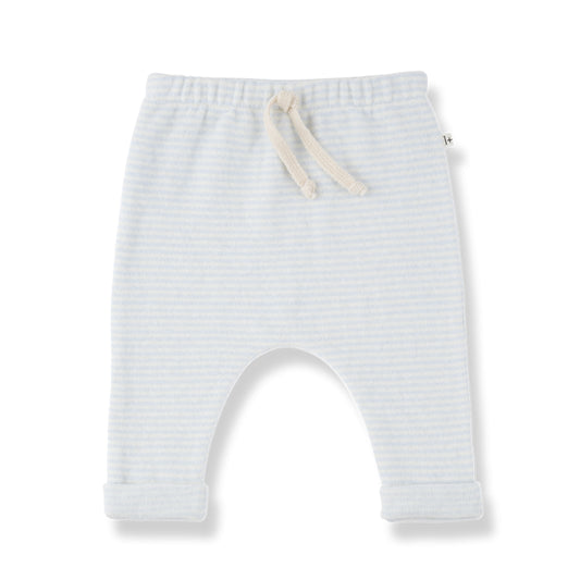 antony soft striped fleece pants - ciel