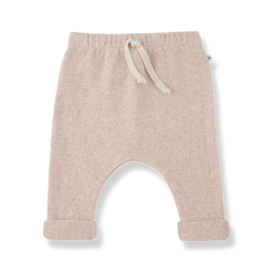 alain soft fleece pants - nude