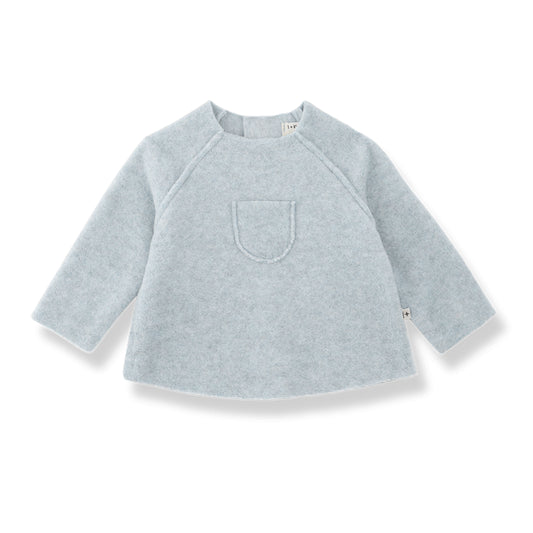 limoges bamboo polar fleece sweater - ciel