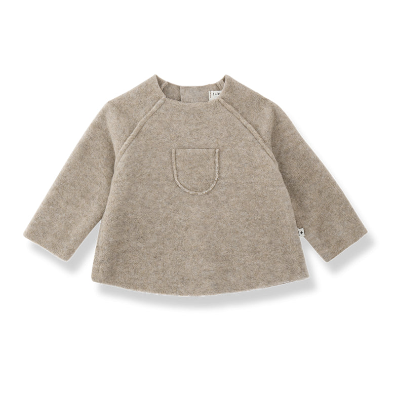 limoges bamboo polar fleece sweater - beige