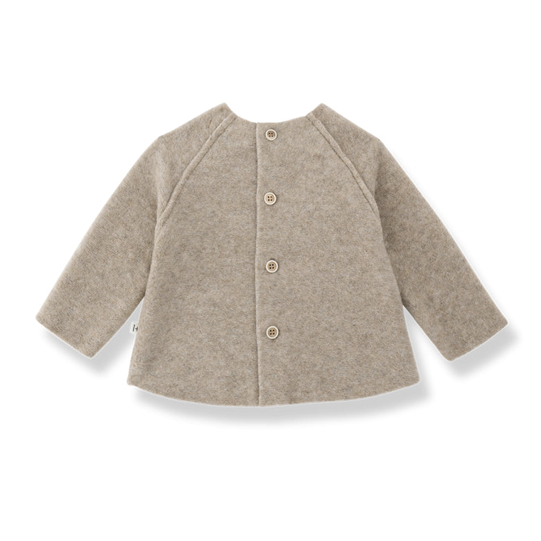 limoges bamboo polar fleece sweater - beige