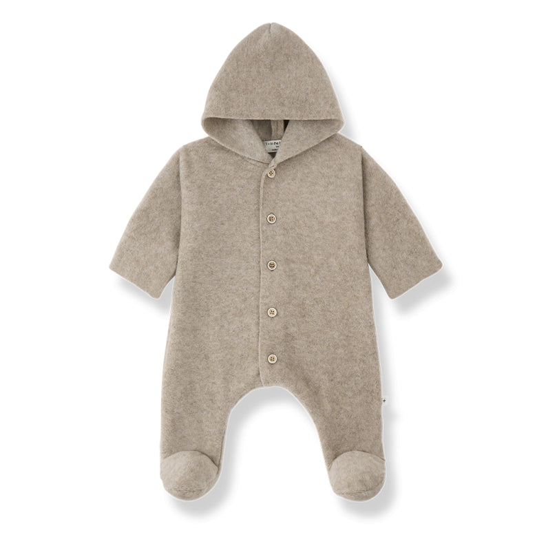 biarritz bamboo polar fleece onesie - beige