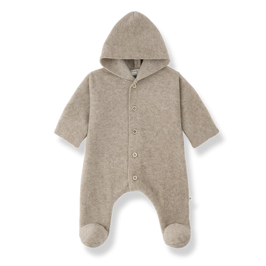 biarritz bamboo polar fleece onesie - beige