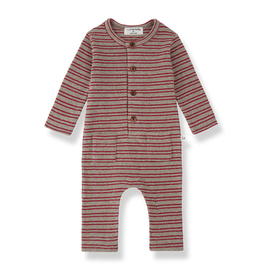 goose striped rib onesie - fiamma