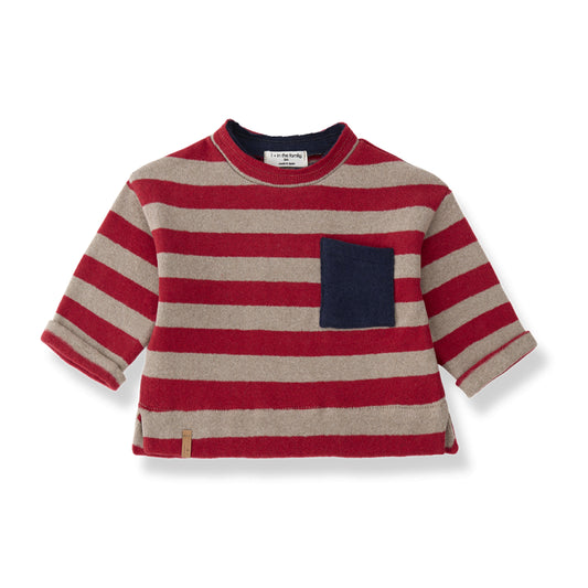 kasba soft fleece striped sweater - fiamma