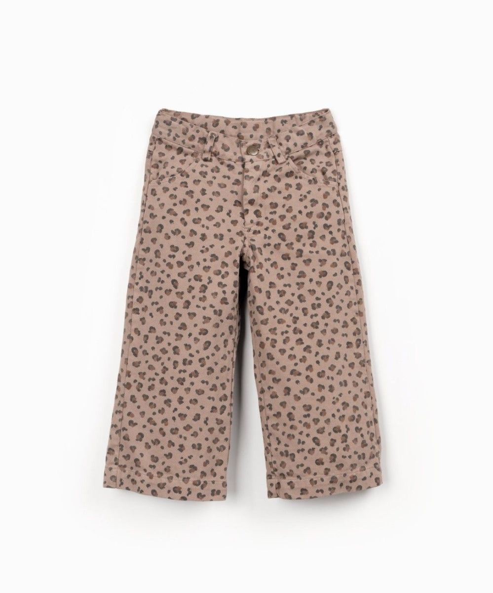 printed twill trousers - kids - leopard