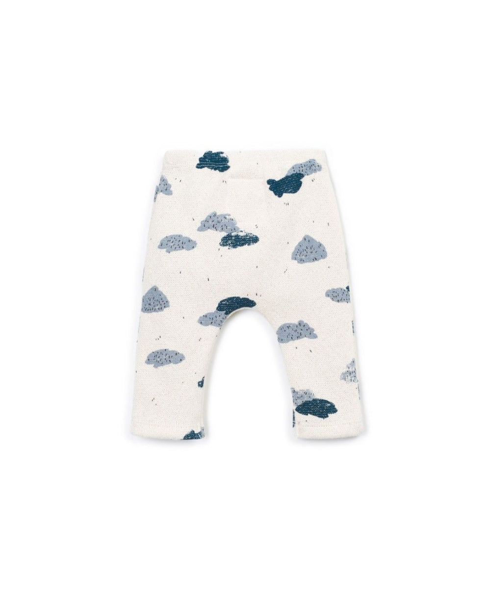 printed jersey trousers - baby - clouds detail