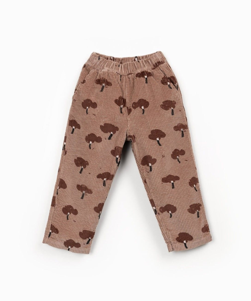 printed corduroy trousers - kids - drawing
