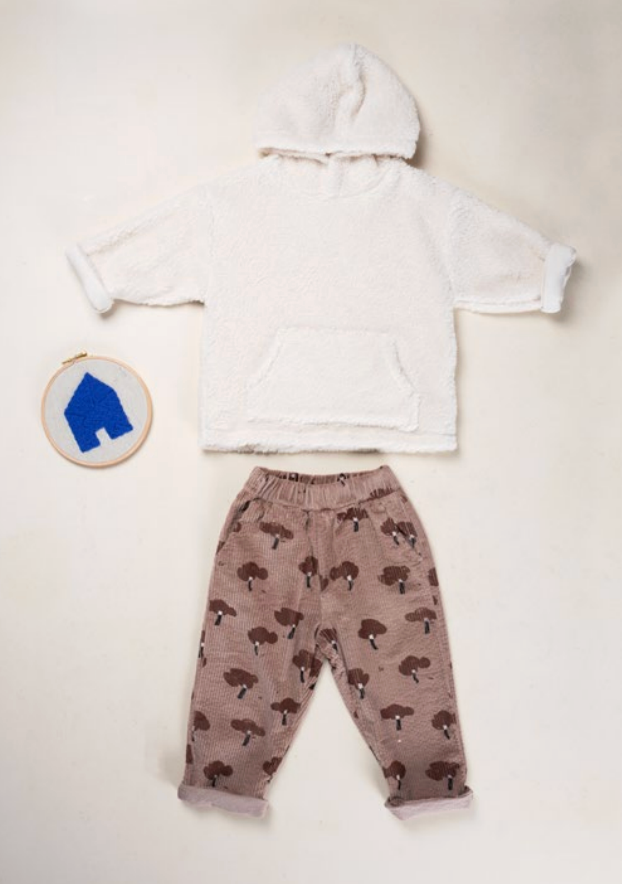 printed corduroy trousers - kids - drawing
