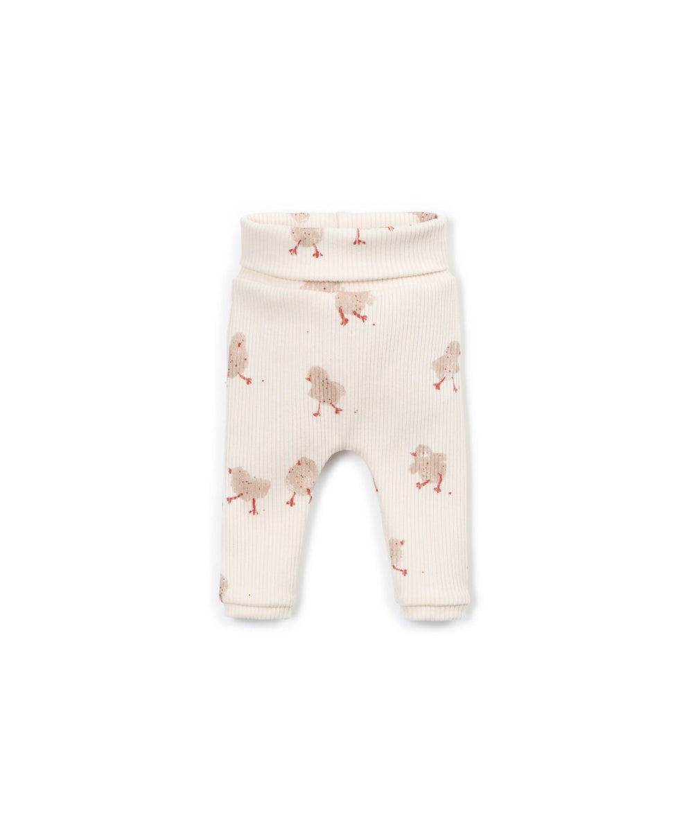 printed rib legging - chicks