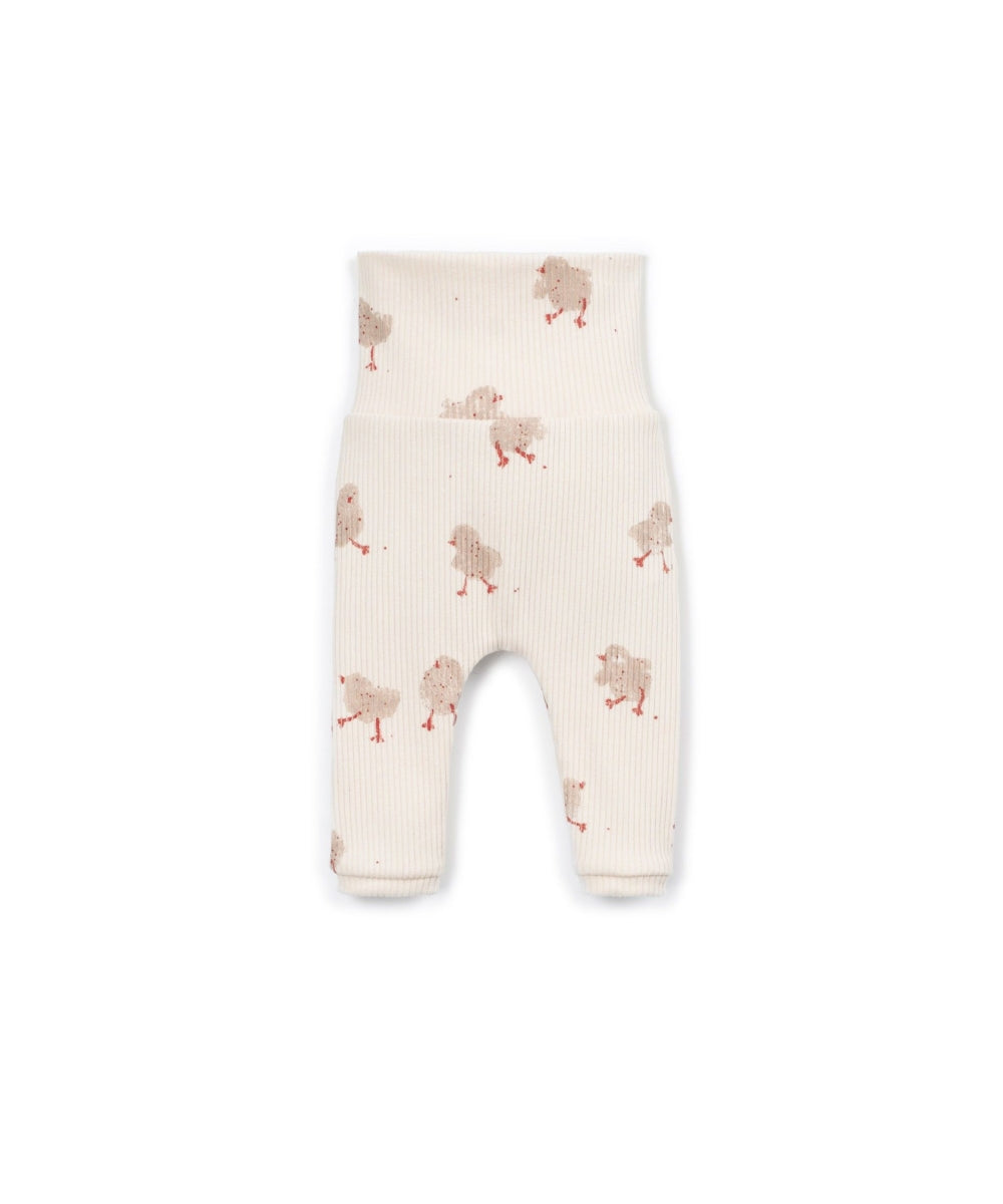 printed rib legging - chicks