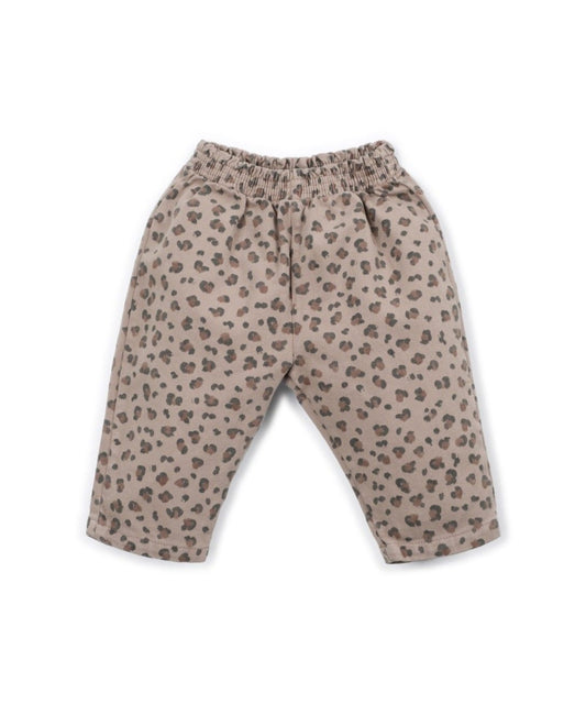 printed twill trousers - leopard
