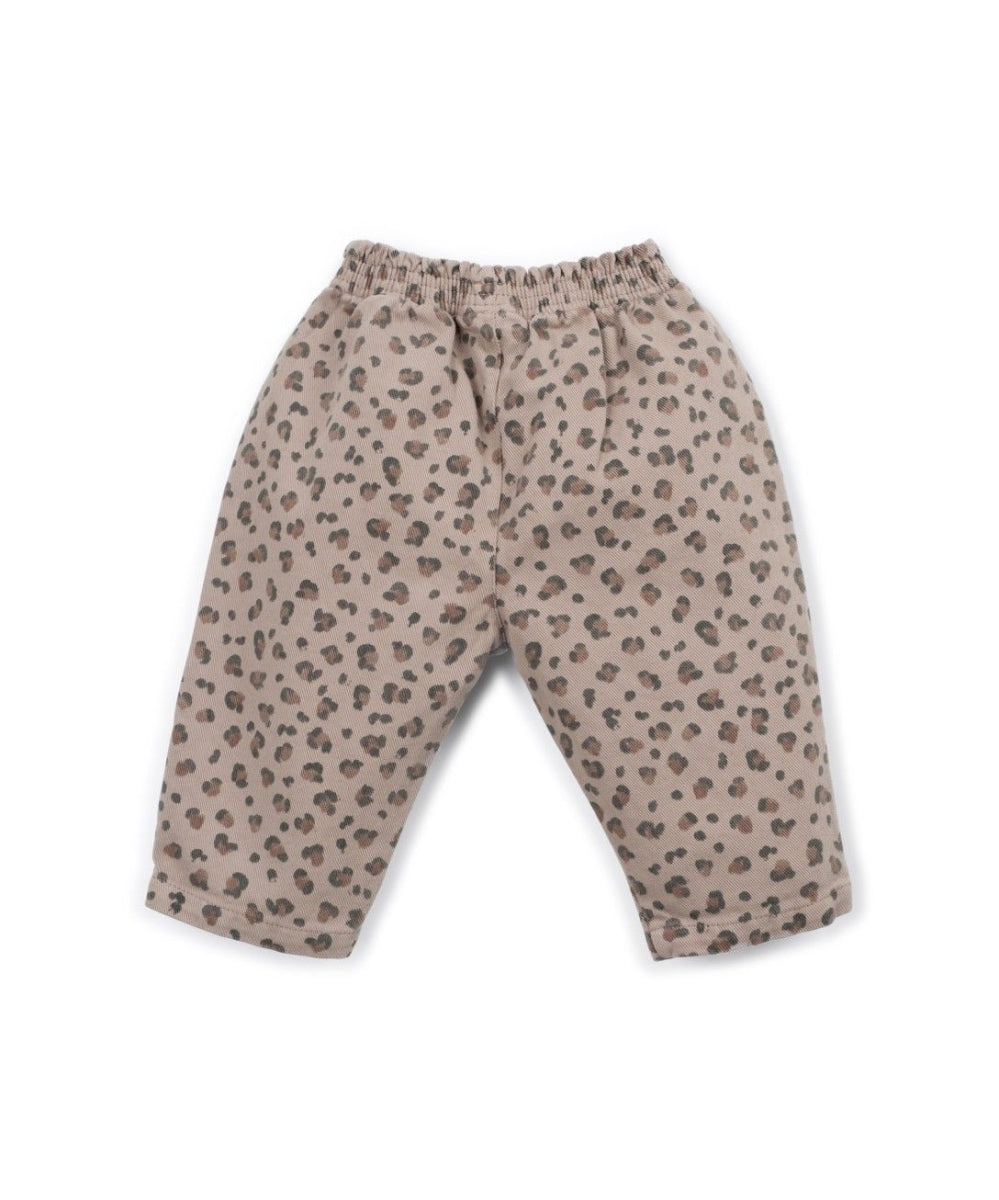printed twill trousers - leopard