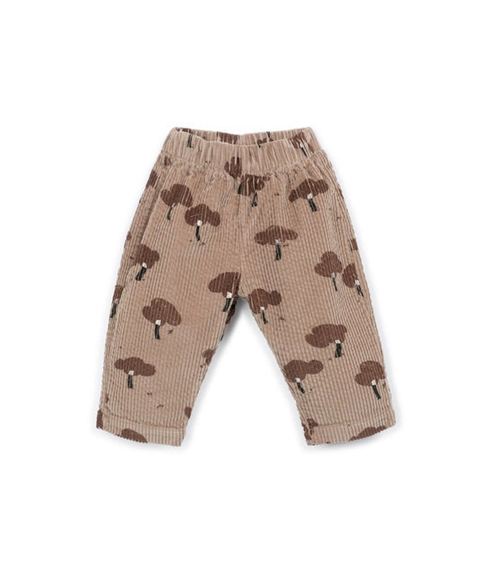printed corduroy trousers - drawing