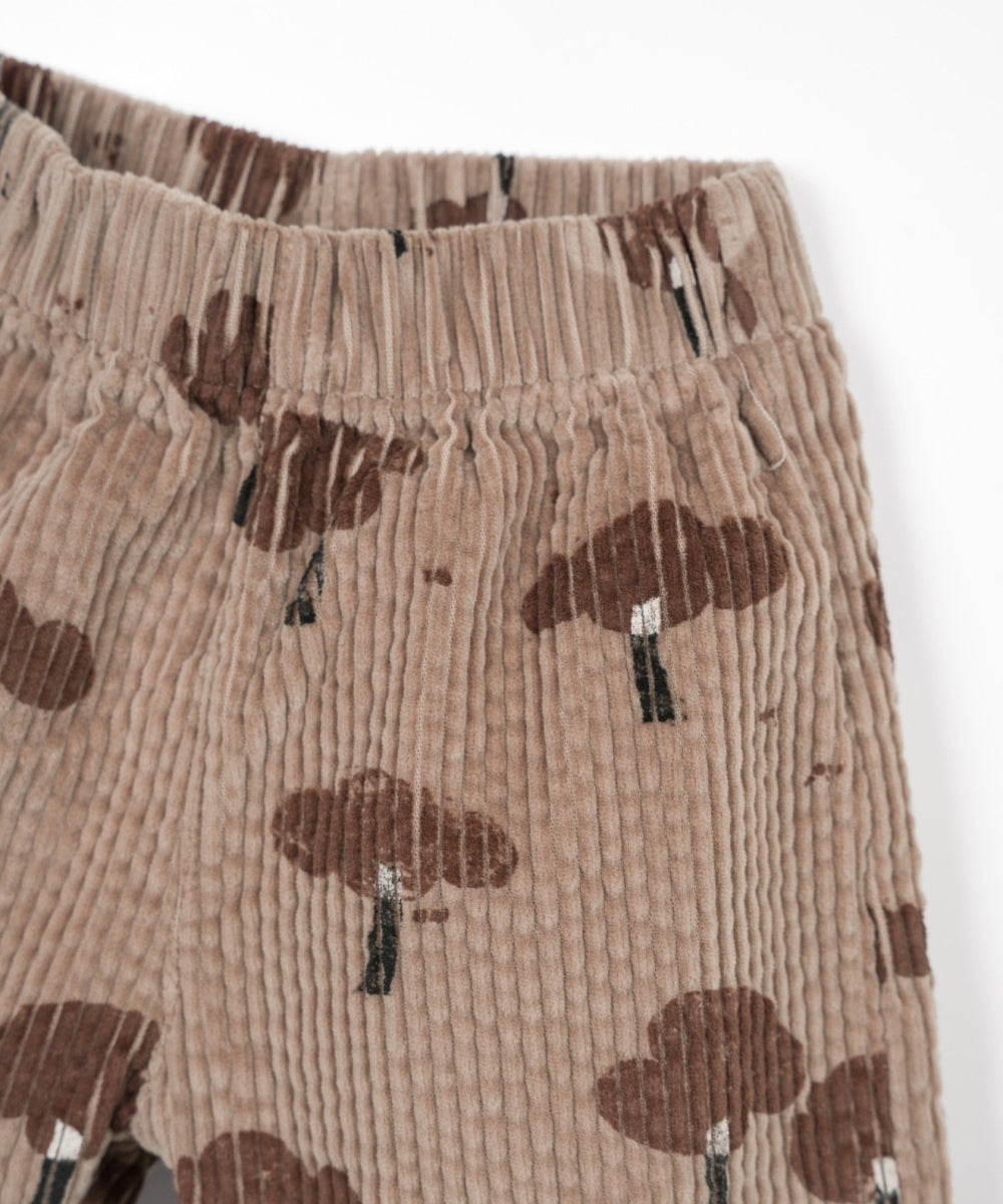 printed corduroy trousers - drawing