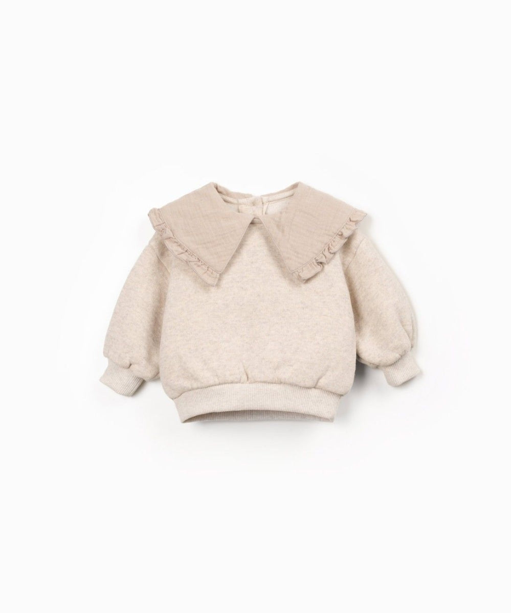 fleece sweater with collar - sketches