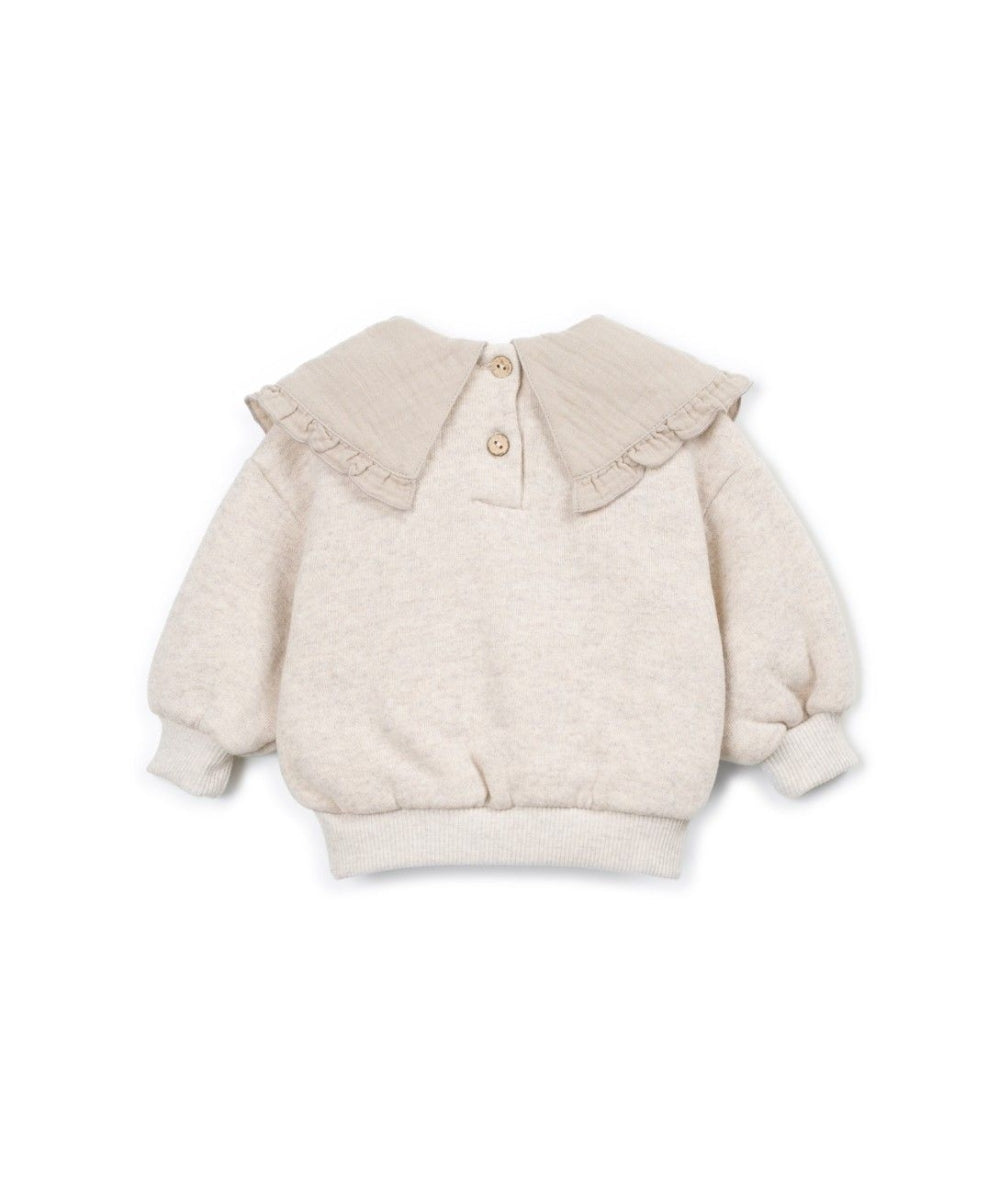 fleece sweater with collar - sketches