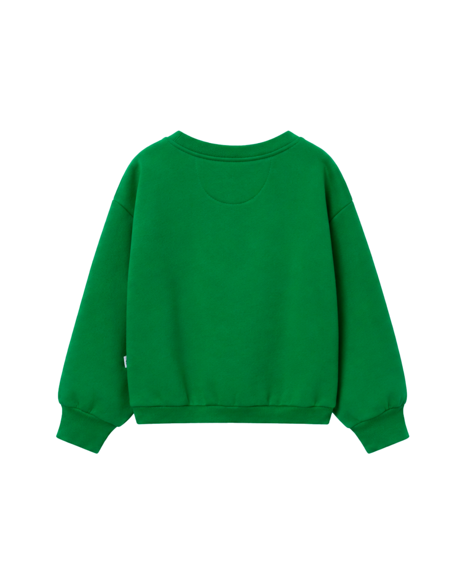 flower patched oversized sweatshirt