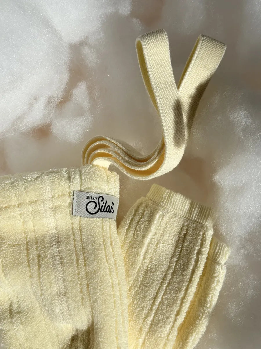footless granny cotton tights - lemon icing