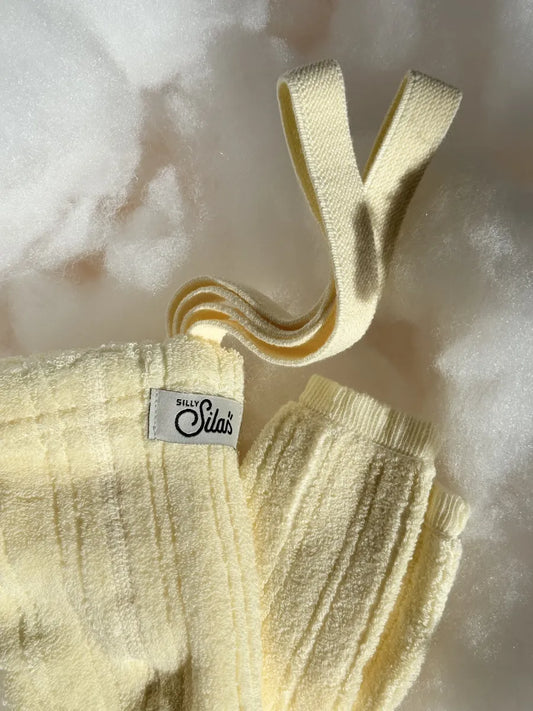 footless granny cotton tights - lemon icing