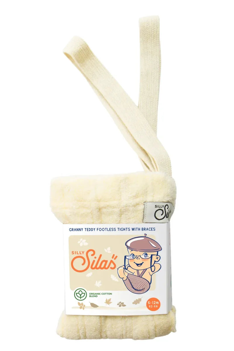 footless granny cotton tights - lemon icing