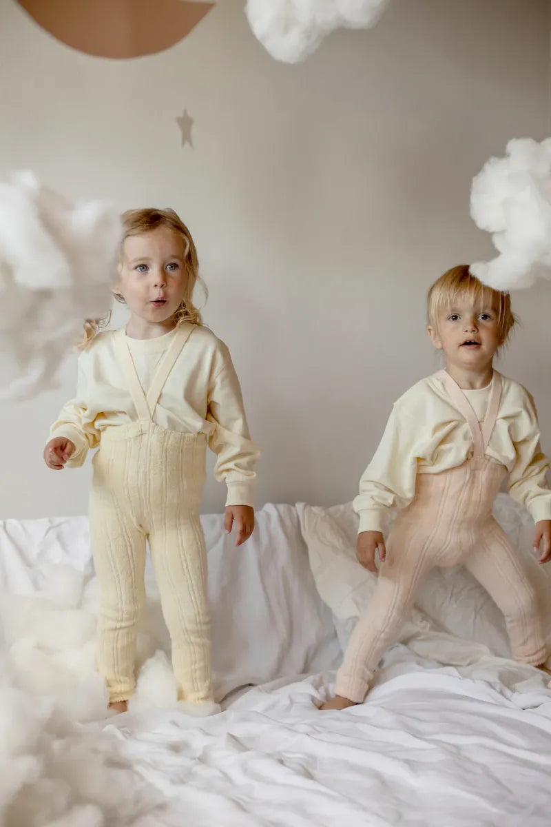 footless granny cotton tights - lemon icing